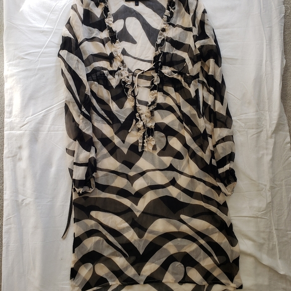 Women's zebra print Beach Cover, Size - Picture 1 of 3